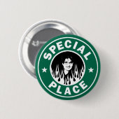 Speciale plaats in de hel ronde button 5,7 cm (Voorkant /achterkant)