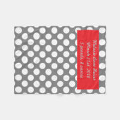 Speciale poka Dots Fleece Blanket voor baby's Deken (Voorkant (Horizontaal))
