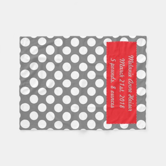 Speciale poka Dots Fleece Blanket voor baby's Deken (Voorkant (Horizontaal))