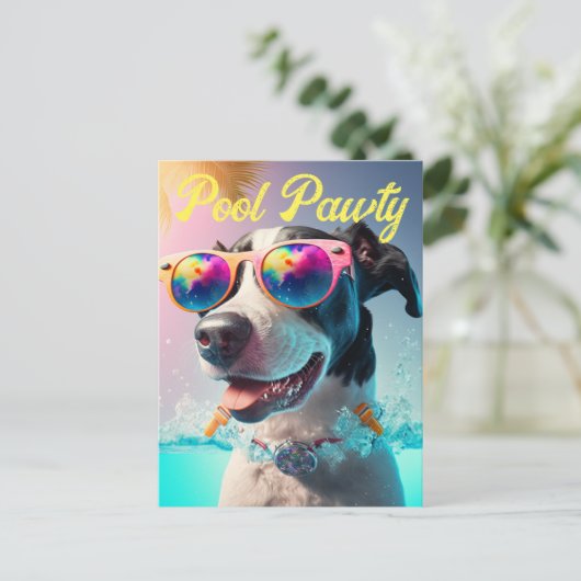 Speciale pool voor uw hond briefkaart (Staand voorkant)