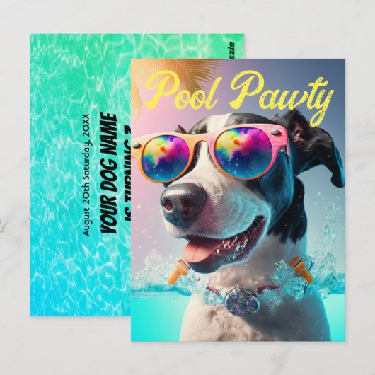 Speciale pool voor uw hond briefkaart (Voorkant / Achterkant)