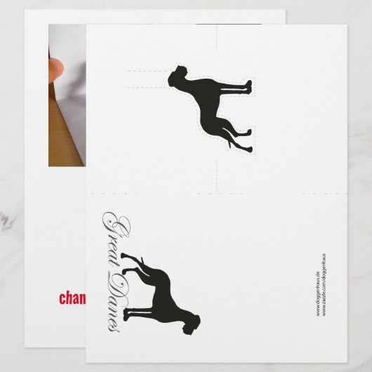 Speciale pop-up Great Dane-kaarten (Voorkant / Achterkant)