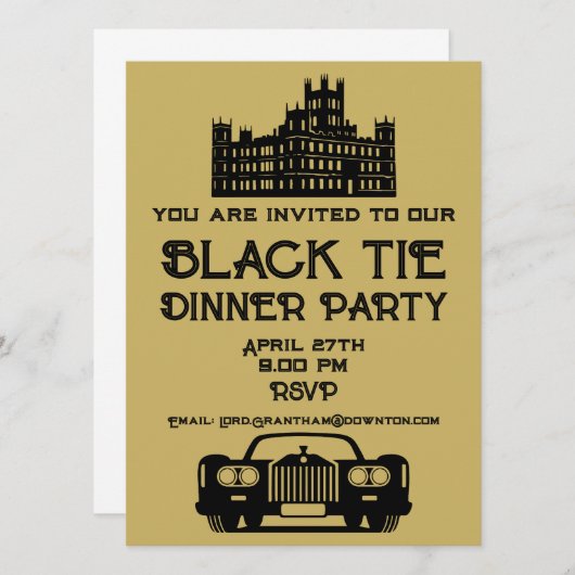 Speciale Posh Dinner Party uitnodigingen (Voorkant / Achterkant)