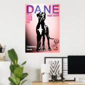 Speciale poster voor de verkoop van Great Dane-pup (Thuiskantoor)
