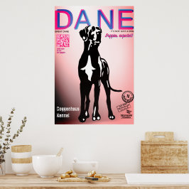 Speciale poster voor de verkoop van Great Dane-pup