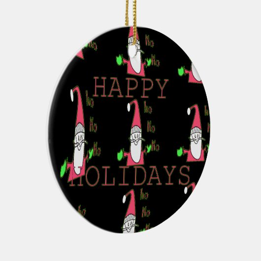 Speciale Prettige feestdagen Ho Ho Ho Ink Sketch S Keramisch Ornament (Rechts)