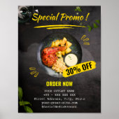 Speciale Promo Restaurant Korting Voedsel Poster (Voorkant)