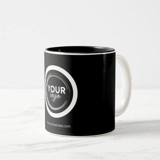 Speciale promotie voor zakelijke Logo Tweekleurige Koffiemok (Voorkant rechts)