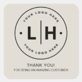 Speciale promotie voor zakelijke Logo Vierkante Sticker (Voorkant)