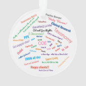 Speciale quarantaineactiviteiten 2020 met kerstmis ornament (achterkant)