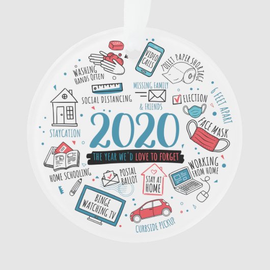 Speciale quarantaineactiviteiten 2020 met kerstmis ornament (voorkant)