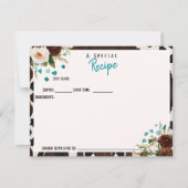 Speciale Recepten Wilde Bloemen Turquoise Stenen K RSVP Kaartje (Voorkant)
