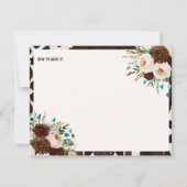 Speciale Recepten Wilde Bloemen Turquoise Stenen K RSVP Kaartje (Achterkant)