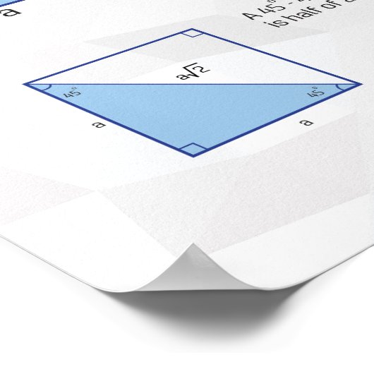 Speciale rechterdriehoeken poster (Hoek)