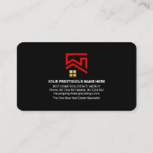 Speciale Red Rooftop Sun Realty Border Visitekaartje (Achterkant)