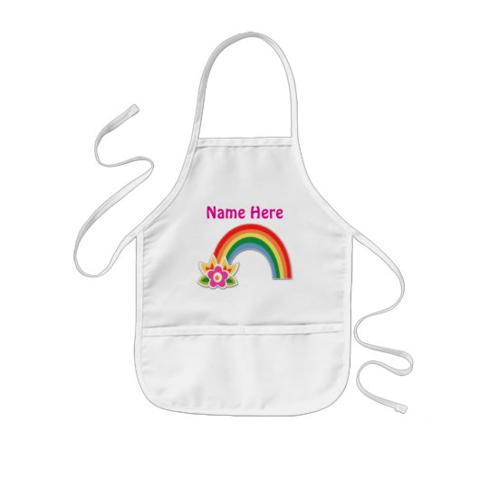  speciale regenboogpron voor meisjes kinder schort (Voorkant)