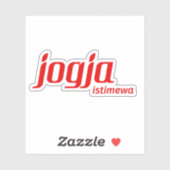 Speciale regio van Yogyakarta logo, Indonesië Sticker (Vel)