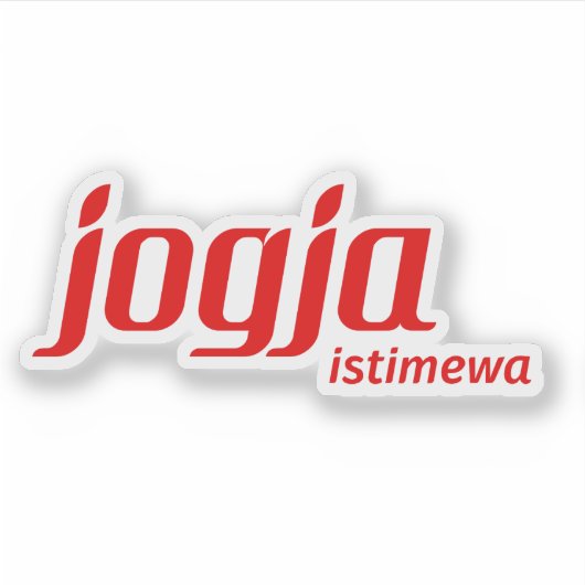 Speciale regio van Yogyakarta logo, Indonesië Sticker (Voorkant)