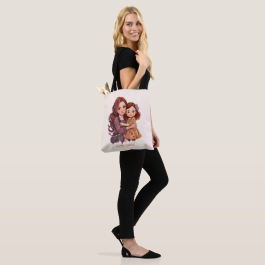 Speciale reservemoeder en dochter tote bag (Op model)