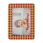 Speciale Rode en gouden kerstcadeaudoos Magneet (Verticaal)