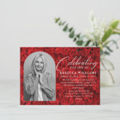 Speciale rode rozen Minimale viering van het leven Kaart (Staand voorkant)