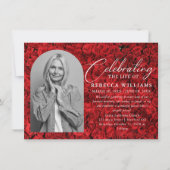 Speciale rode rozen Minimale viering van het leven Kaart (Voorkant)