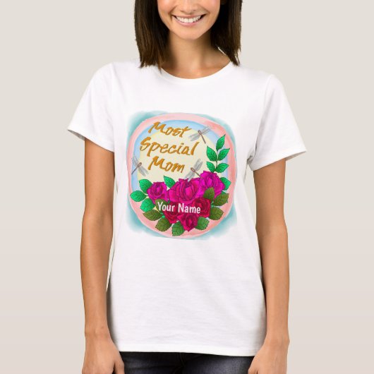 Speciale Rozen voor mama T-shirt (Voorkant)