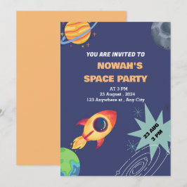 Speciale ruimte feest voor verjaardag te vieren kaart