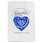 Speciale Sapphire jewel 45e jaars juweltas Medium Cadeauzakje (Voorkant)