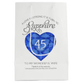 Speciale Sapphire jewel 45e jaars juweltas Medium Cadeauzakje (Achterkant)