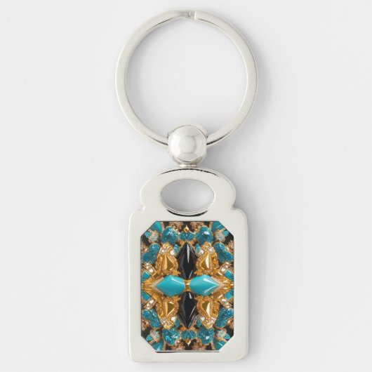 Speciale sleutelhanger met Bahamas Kleuren Design (Voorkant)