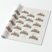 Speciale, speciaal voor kerstmis geschikte landnaa cadeaupapier (Uitgerold)