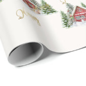 Speciale, speciaal voor kerstmis geschikte landnaa cadeaupapier (Rol Hoek)