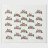 Speciale, speciaal voor kerstmis geschikte landnaa cadeaupapier (Vlak)