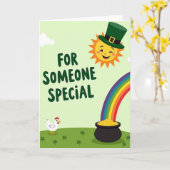 Speciale St. Patrick's Dag kaart (Gele Bloem)