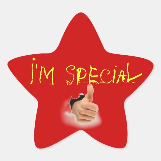 speciale ster ster sticker (Voorkant)