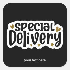 Speciale sticker voor levering