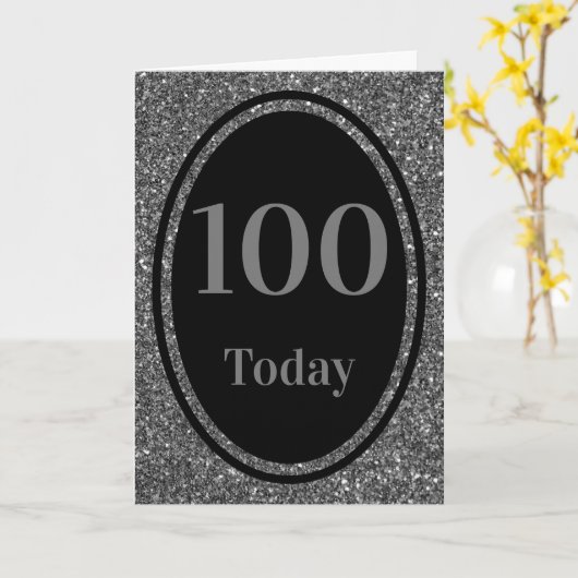 Speciale stijlvolle door jaar verjaardagskaart 100 kaart (Gele Bloem)