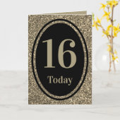 Speciale stijlvolle door jaar verjaardagskaart 16e kaart (Gele Bloem)