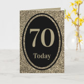 Speciale stijlvolle door jaar verjaardagskaart 70e kaart (Gele Bloem)