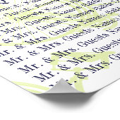 Speciale stoelindeling voor gasten bij baby shower poster (Hoek)