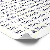 Speciale stoelindeling voor gasten bij baby shower poster (Hoek)