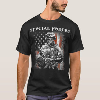 Speciale strijdkrachten Gewapende schedel T-shirt