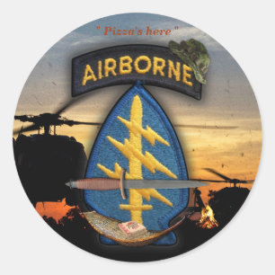 Speciale strijdkrachten Groen Berets Ronde Sticker