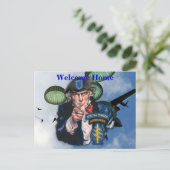 Speciale strijdkrachten groene berets iraq patch briefkaart (Staand voorkant)