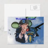 Speciale strijdkrachten groene berets iraq patch briefkaart (Voorkant / Achterkant)