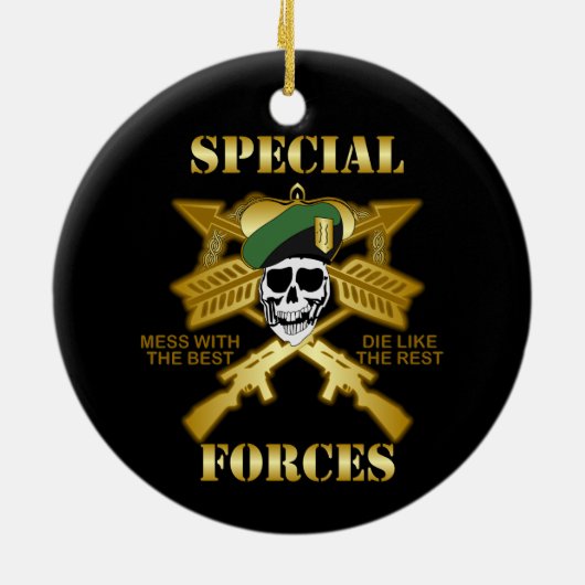 Speciale strijdkrachten keramisch ornament (Achterkant)