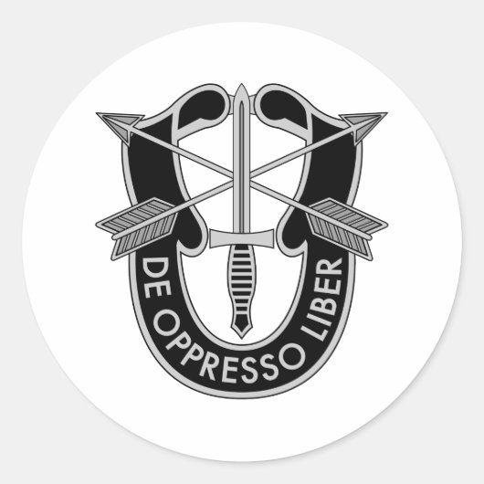 Speciale strijdkrachten ronde sticker (Voorkant)