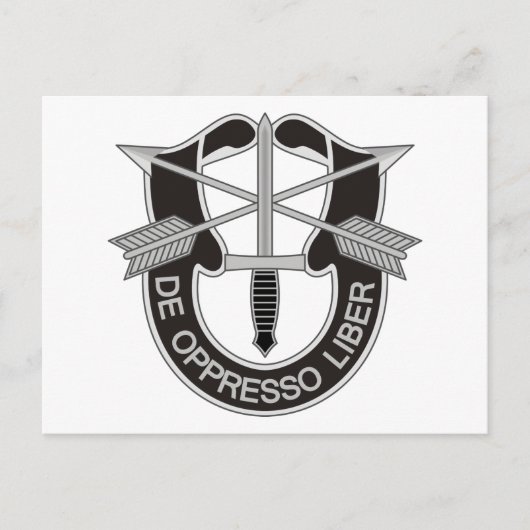 Speciale strijdkrachten SF de Oppresso Liber Briefkaart (Voorkant)