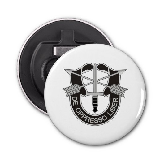 Speciale strijdkrachten SF de Oppresso Liber Button Flesopener (Voorkant)
